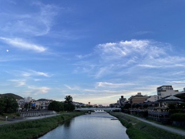 夕暮れの鴨川