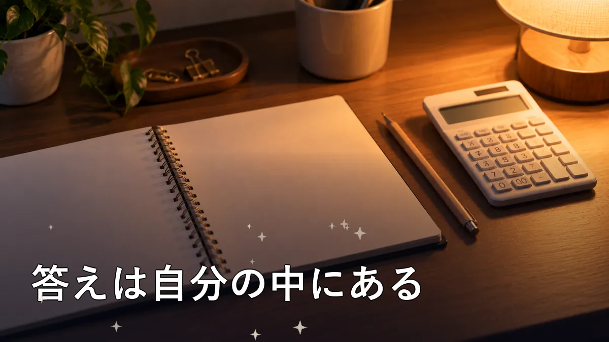 ノートに計算式を書いて必要な金額を出しているところ